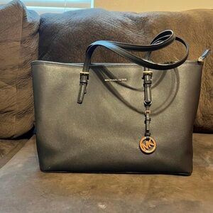 Michael Kors Black Leather Tote